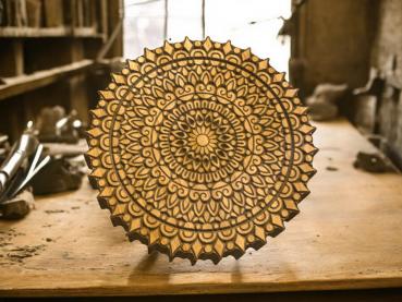 Mandalastempel aus Hartholz